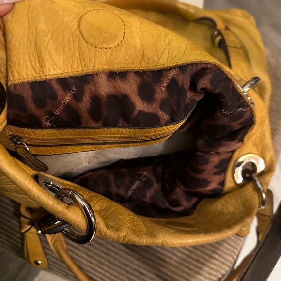 A beautiful bright yellow b Makowski leather bag in very good condition. - Picture 6 of 8